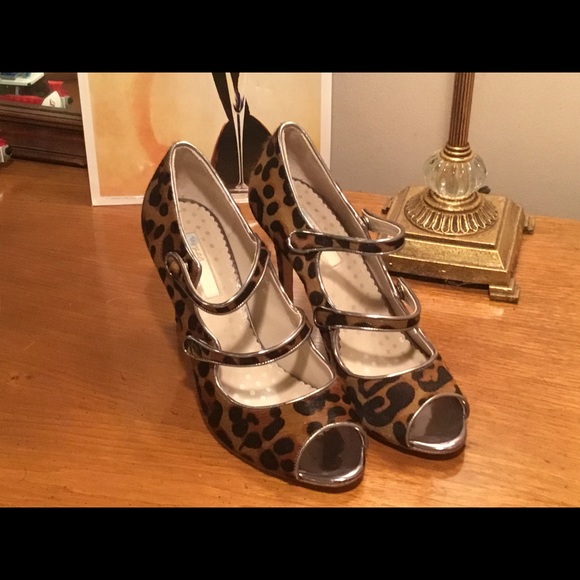 Boden Cordelia Ponyhair Leopard Heels 42 True 11 - Picture 5 of 8